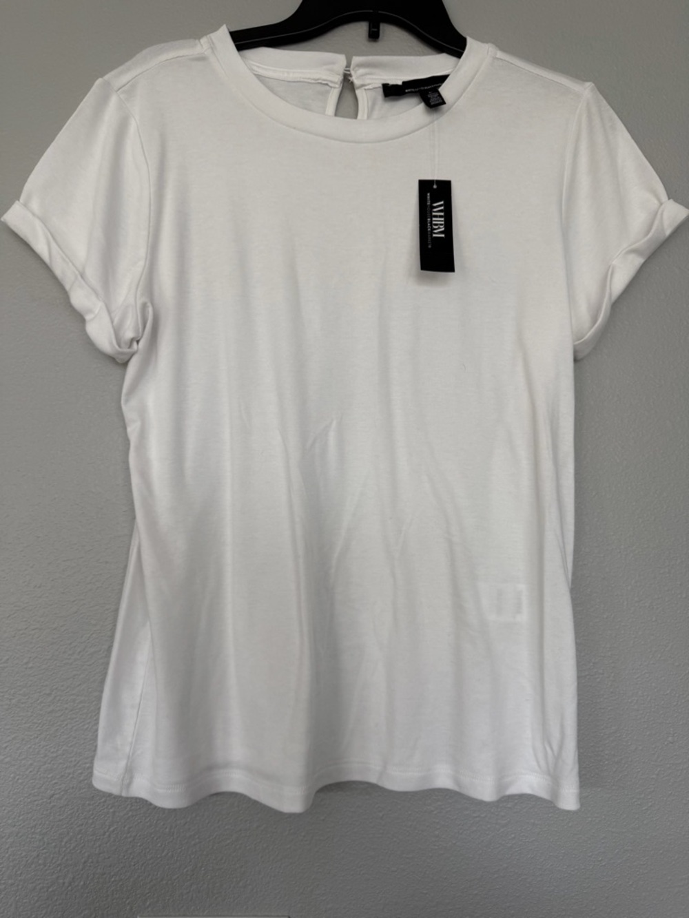 NWT WHBM White Short Sleeve Crewneck Tee